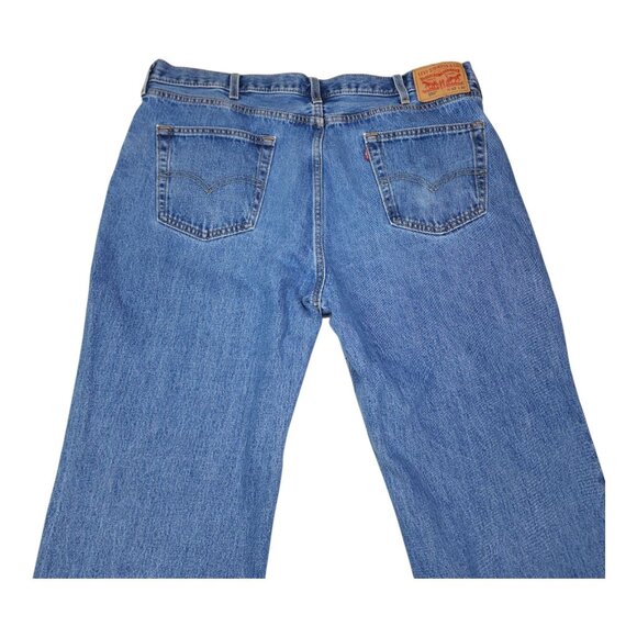 Levis Mens 550 Relaxed Fit Blue Jeans W42 L30 Denim Classic Straight Leg - Picture 7 of 10